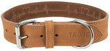 Trixie collar dog grasa rústica de cuero latido marrón marrón