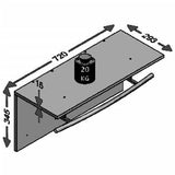 FMD FMD veggfrakkstativ 72x29.3x34.5 cm høy glanshvit