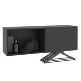Rack de manteau mural FMD avec boîte 99.1x27.2x33cm noir
