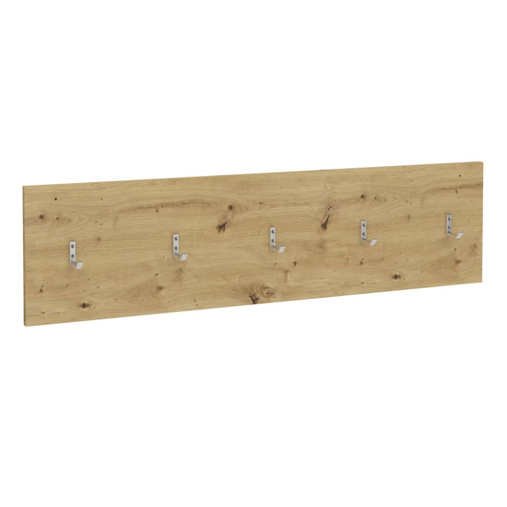 Rack de manteau mural FMD 108.9x1.5x28.1 cm Couleur de chêne artisanal