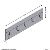 Rack de manteau mural FMD 108.9x1.5x28.1 cm Couleur de chêne artisanal