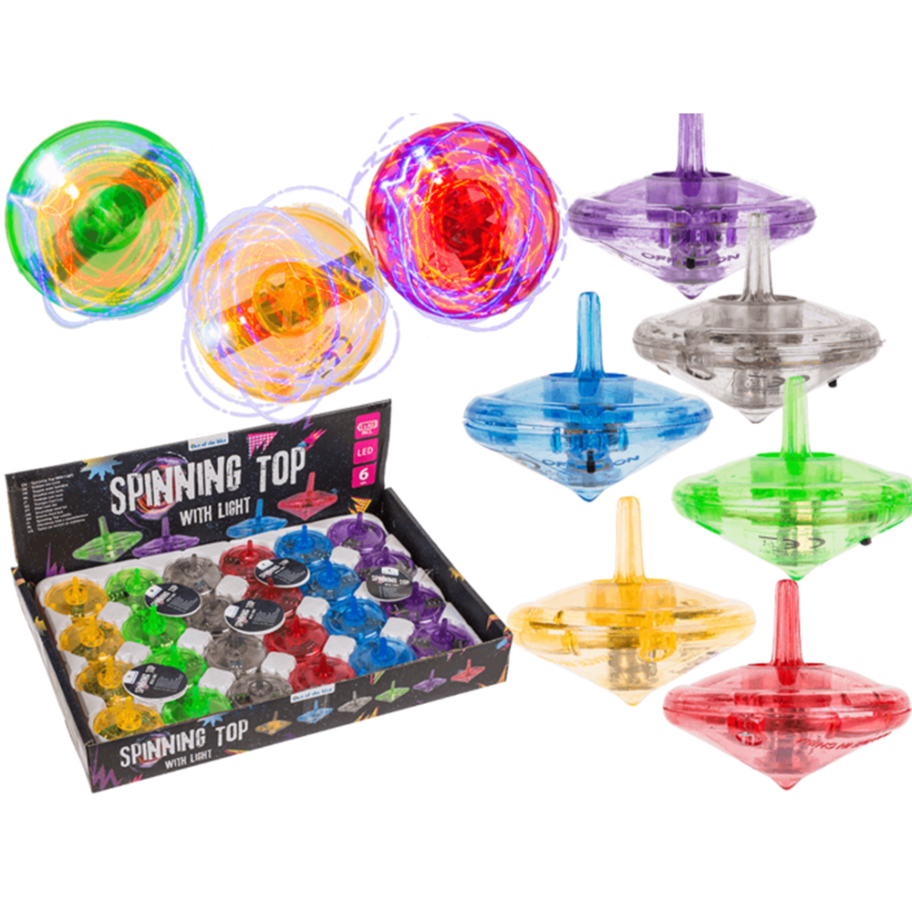 Toupie gyroscopique DSP LED, 6 couleurs. env. 4,5 cm.