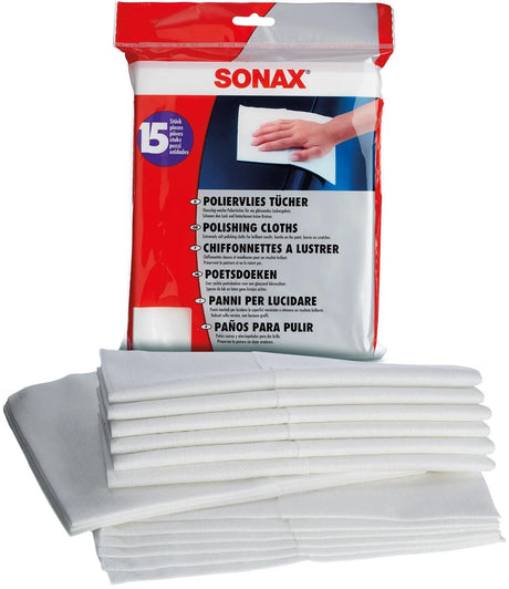 Nettoyage des chiffons 20 x 25,7 cm blanc synthétique 15 pièces