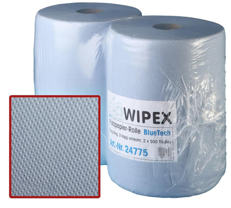 Nordvlies papier de nettoyage bluetech putzpap. bluetech 2-pack bleu taille 38x38cm