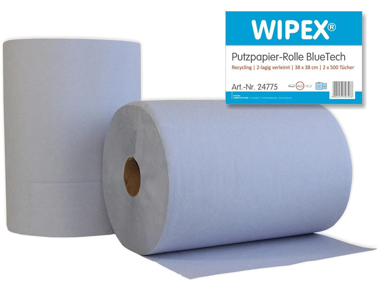 Nordvlies papier de nettoyage bluetech putzpap. bluetech 2-pack bleu taille 38x38cm