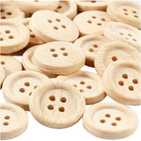 Boutons en bois Creativ company, d 23 mm, 4 trous, 30 pièces, 1 boîte