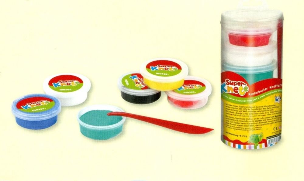 Super argile : argile mousse tour colorée, 6 couleurs