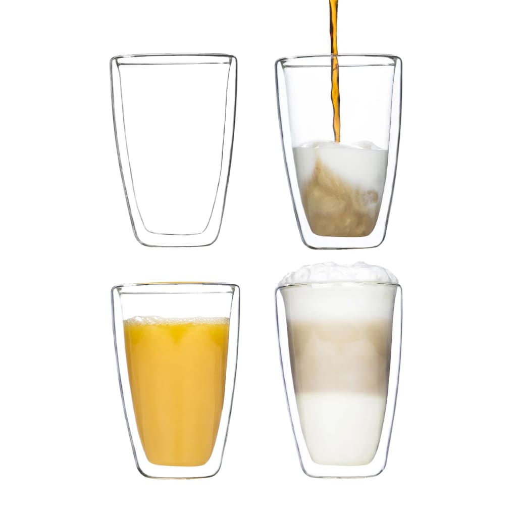 Hi Hi 2-piece glass set Latte Macchiato 400 ml transparent