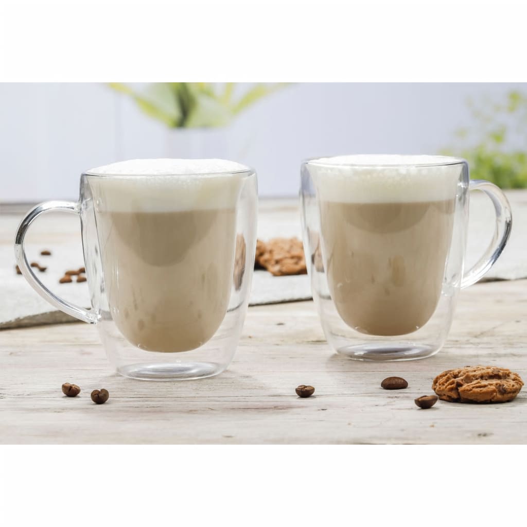HI Cappuccinoglazens Set 2 pièces 270 ml transparente