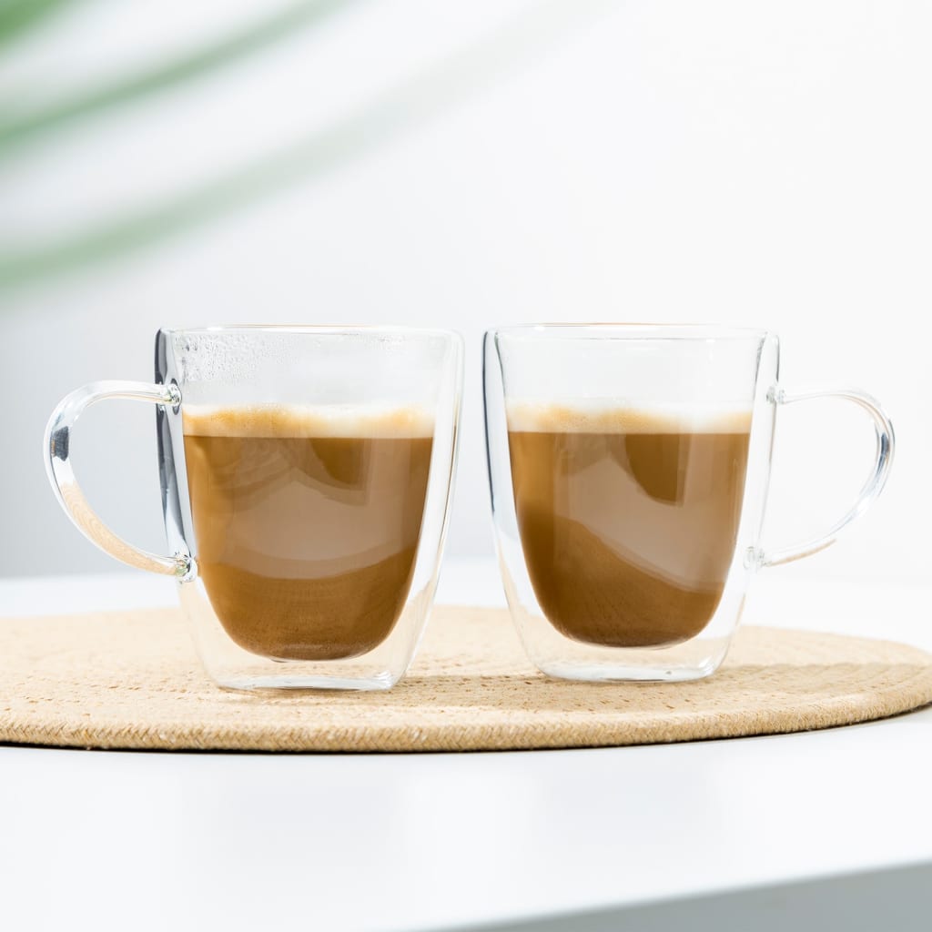 Hi Hi Hi Cappuccinoglaas set 2-piece 270 ml Transparent