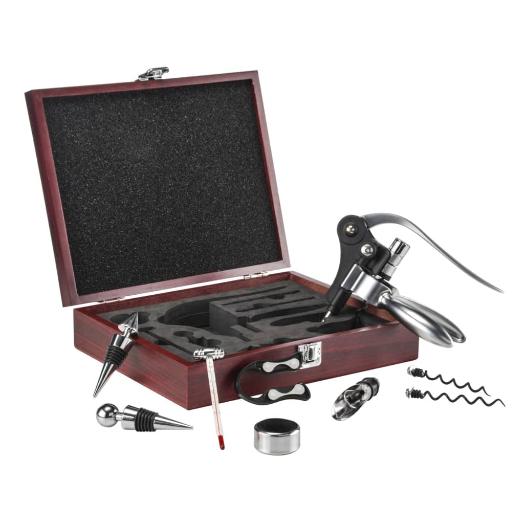 Hi Hi 10-piece wine accessory set with suitcase