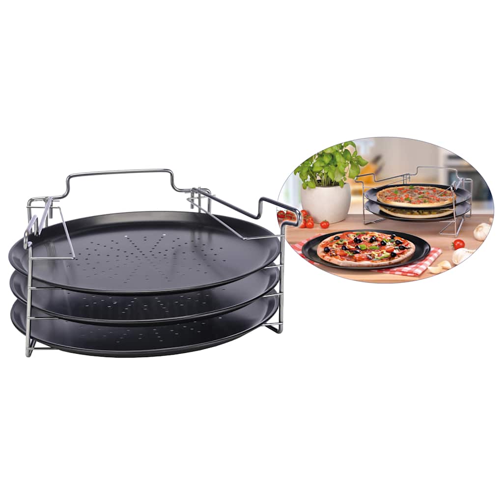 Salut 4 pièces pizza bak set noir