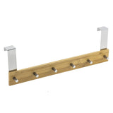 Hi Hi Door Kapstok with 6 hooks 40x4.8x12 cm bamboo