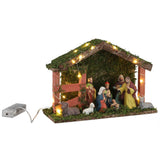 Hej hi nativity scene med LED -belysning