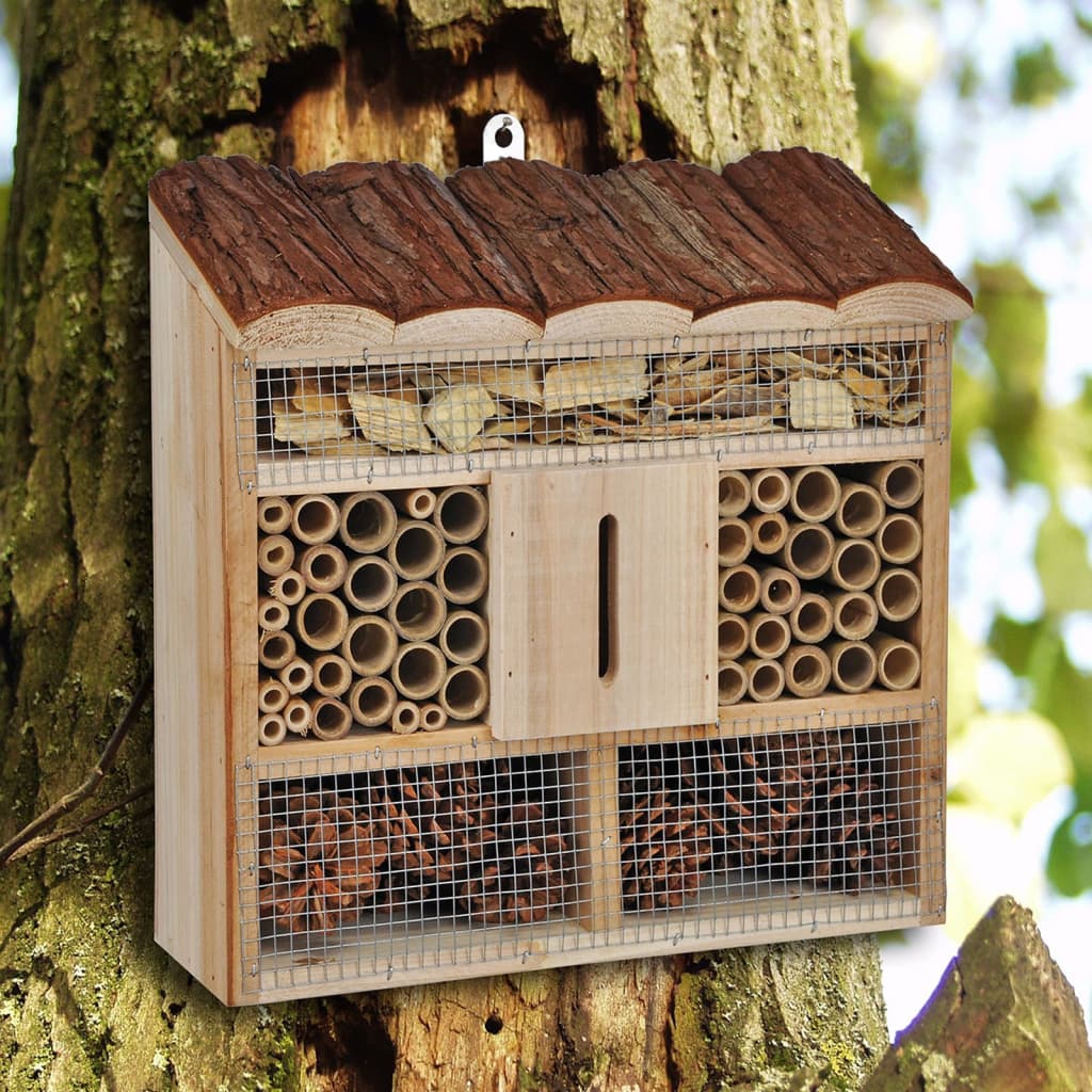 Hej HI INSECTENHOTEL 30X9.5X30 cm Wood Naturel