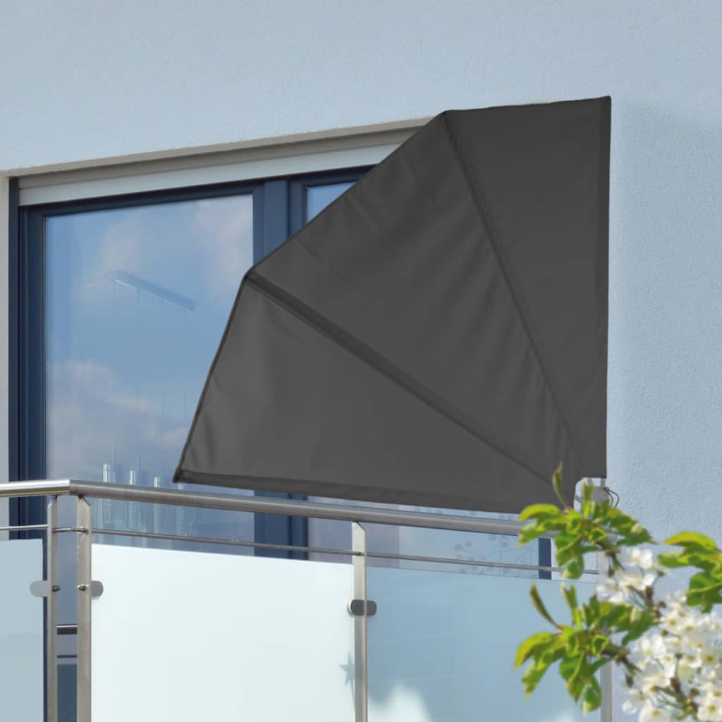 Hi hi balcony screen 1.2x1.2 m polyester black