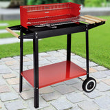 Hi Hi barbecue wagon charcoal 88x44x83 cm red