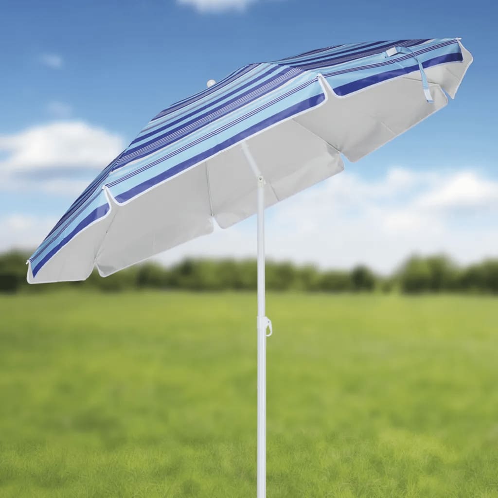Salut StrandParasol 200 cm Bleu rayé
