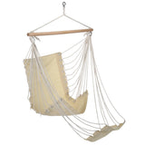Salut chaise suspendue avec toile de randonnée en coton beige