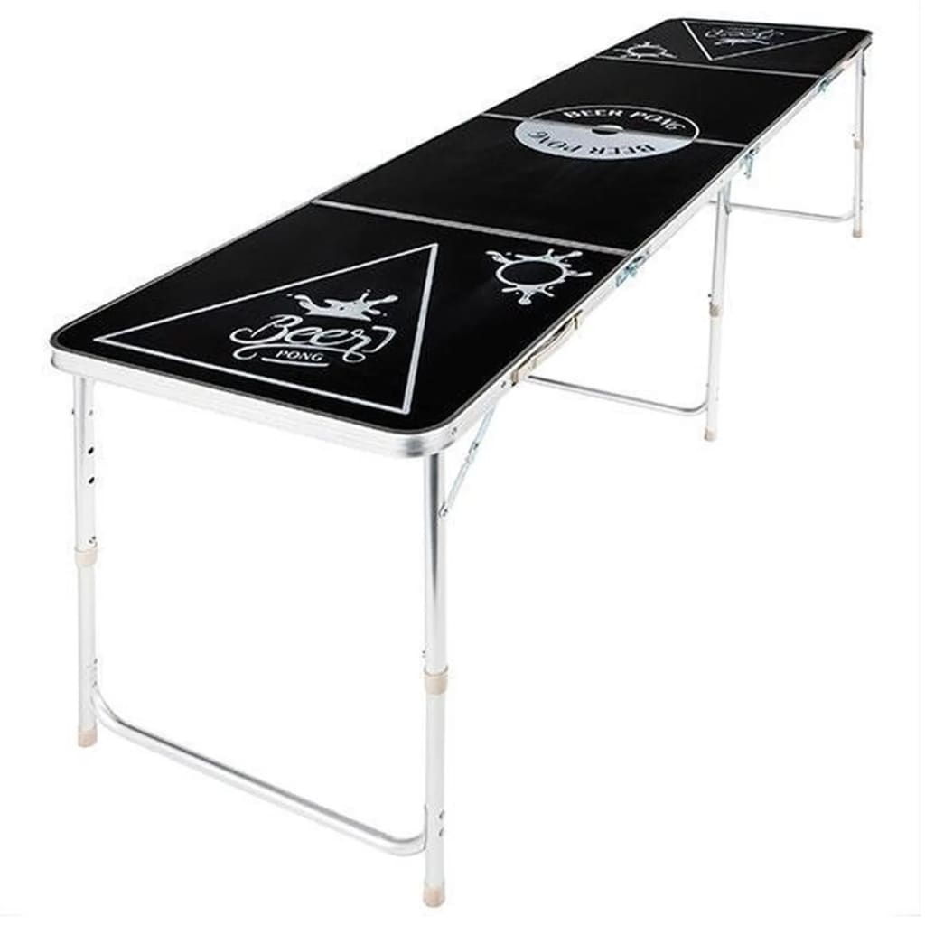 Salut bière table pong pliable et réglable noir
