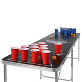 Salut bière table pong pliable et réglable noir