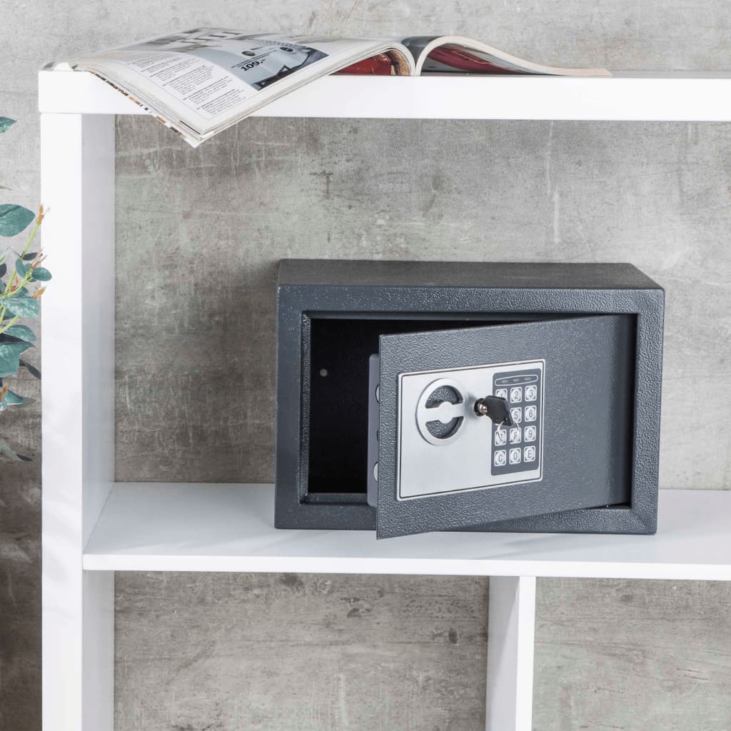Salut en toute sécurité avec verrouillage électrique 31x20x20 cm gris foncé