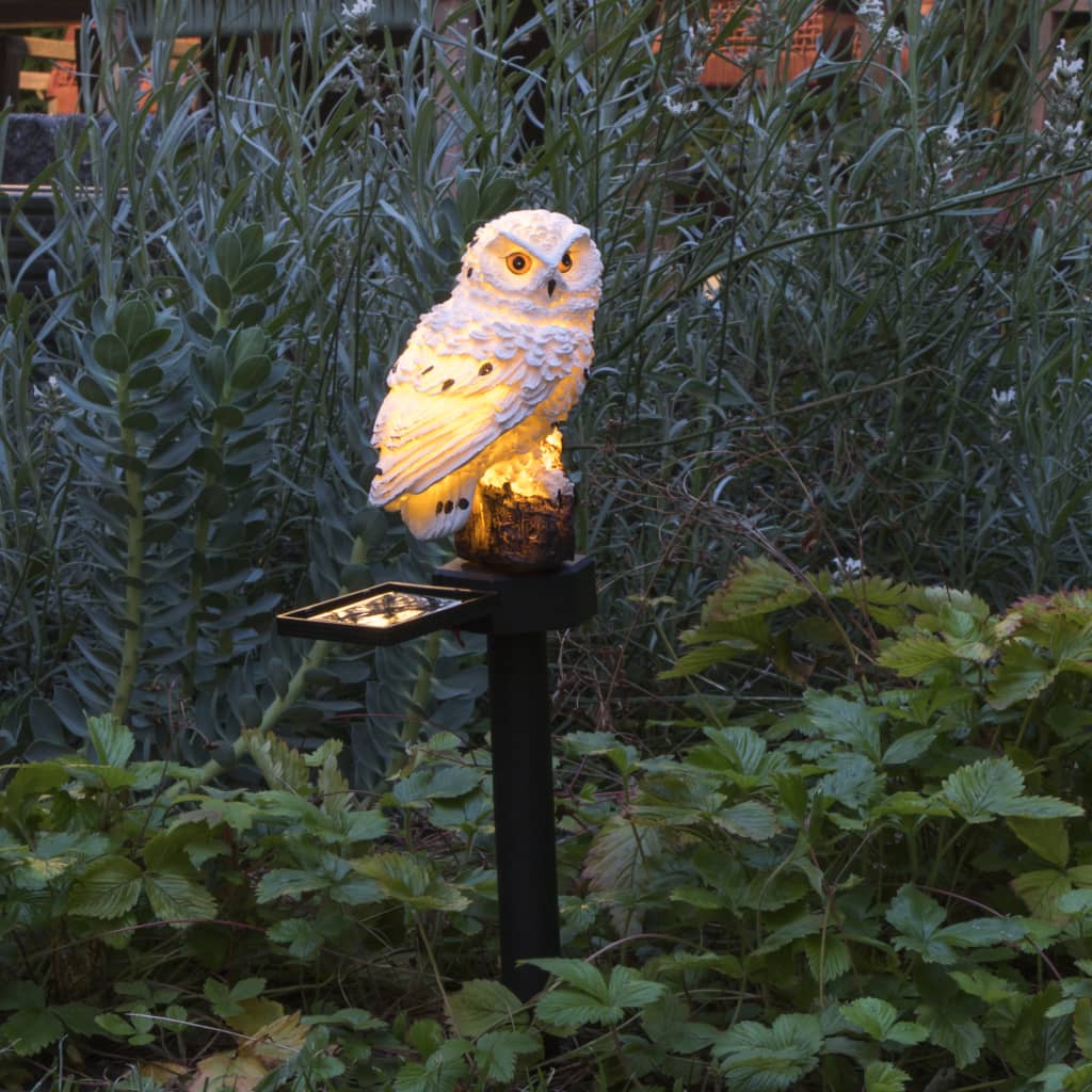 Salut hi jardin de jardin hibou led blanc solaire