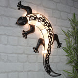 Salut Hallo Gaart Mauer Lampe Gecko gefouert