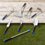 Hi Set à outils de jardin en 8 pièces en métal couleur