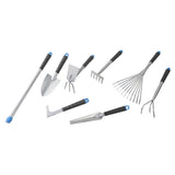 Hi Set à outils de jardin en 8 pièces en métal couleur