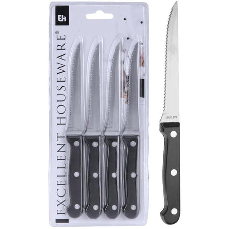 Excellent set de couteaux à steak 4 pièces sur carte blister