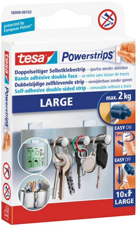 Multiprises Tesa, capacité de charge jusqu'à 1,5 kg