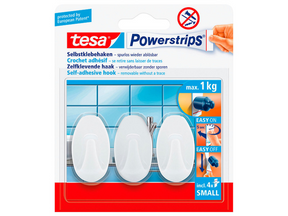 Multiprises tesa blanc 3 pièces