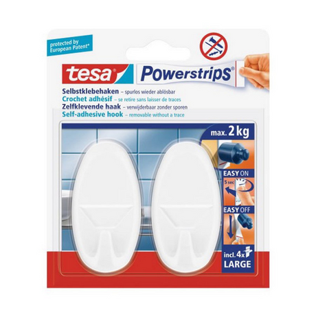 Tesa crochet l ovale blanc crochet l ovale blanc