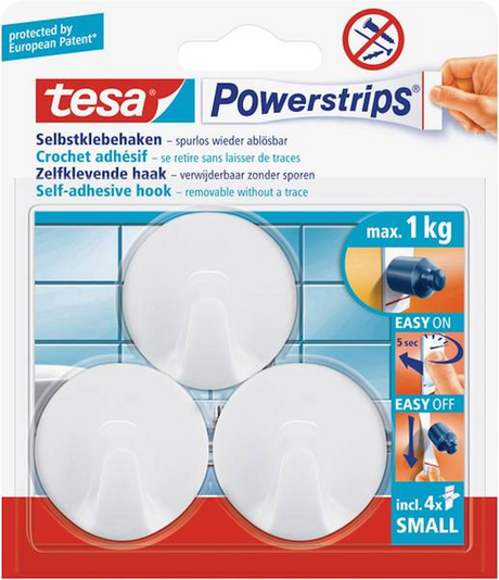 Tesa 1002615 - powerstr.petit rond blanc | 6 pièces