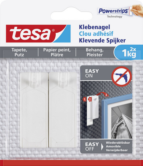Tesa 1051200 - adhésif surfaces sensibles aux ongles 1kg | 8 pièces