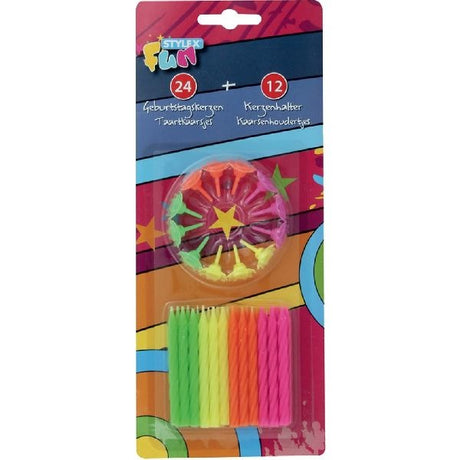 Bougies d'anniversaire basiques 24 pièces