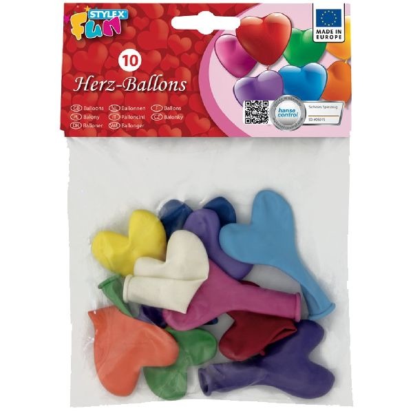 Stylex Balloons Heart 10 pièces