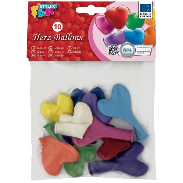 Stylex ballons coeur 10 pièces