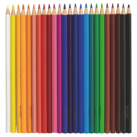 Crayons de couleur triangulaires Stylex 24 couleurs