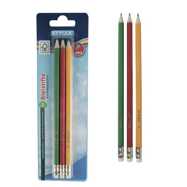 Crayon stylex Stylex avec de la gomme 3 pièces