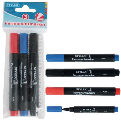 Marqueurs permanents Stylex 3 pièces