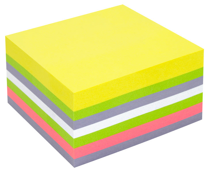 Notes d'information in-5654-80 75x75mm, 400 feuilles, 5 couleurs, fsc.