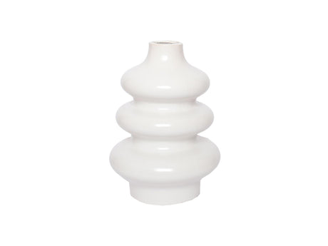 Vase Maison de la nature blanc telmen 28cm céramique
