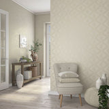 Fond d'écran noordwand topchic ton sur le ton diamants beige métallique