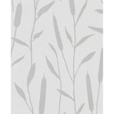 Papier peint mural nord topchic roseaux panaches gris métallique