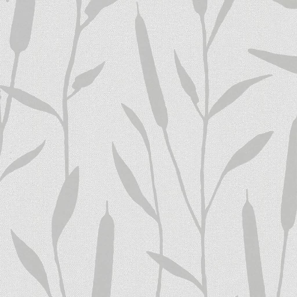 Papier peint mural nord topchic roseaux panaches gris métallique