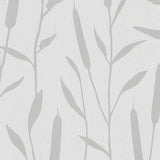 Papier peint mural nord topchic roseaux panaches gris métallique
