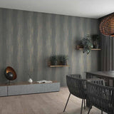 Mur North North Wall Wallpaper Topchic Stripes Effet Metallic Grey