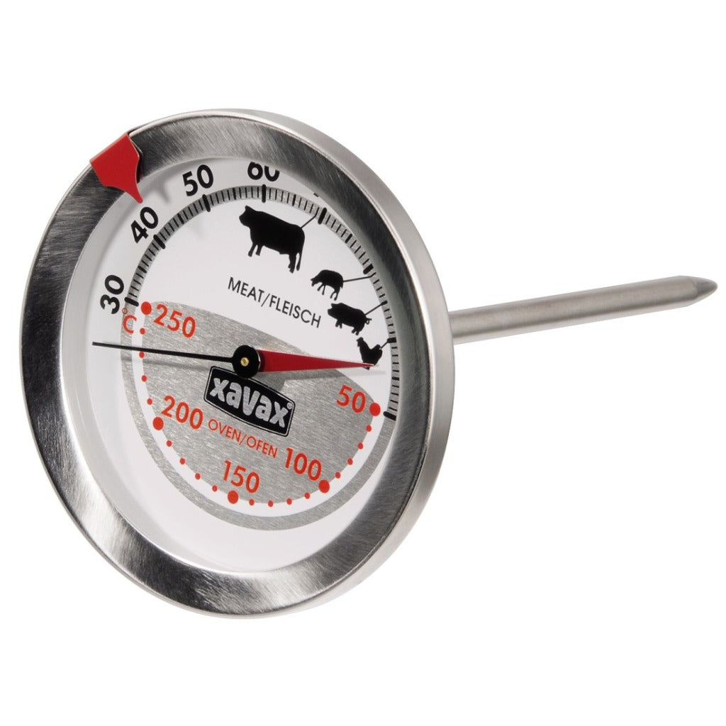 Xavax thermomètre à viande et four en acier inoxydable mat